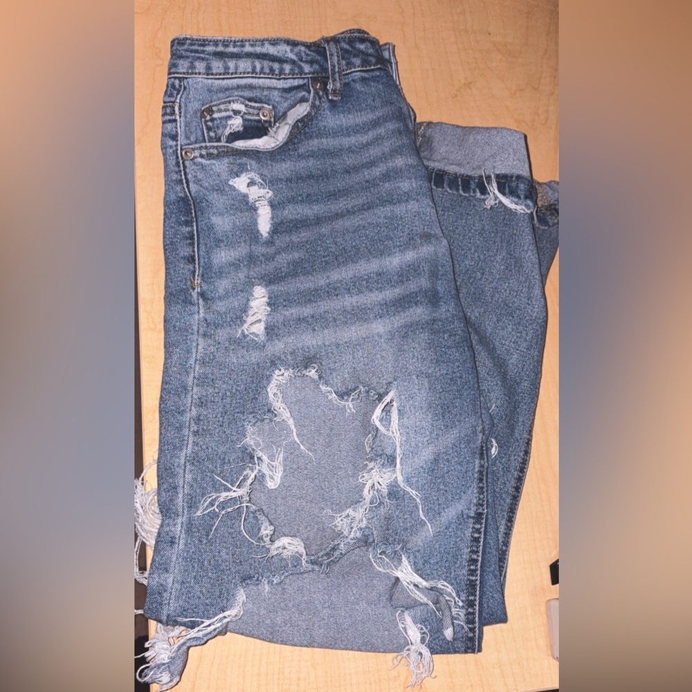 Rue21 Ripped Blue Boyfriend Jeans